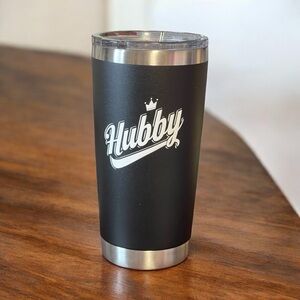 New Hubby 20 oz stainless steel black tumbler